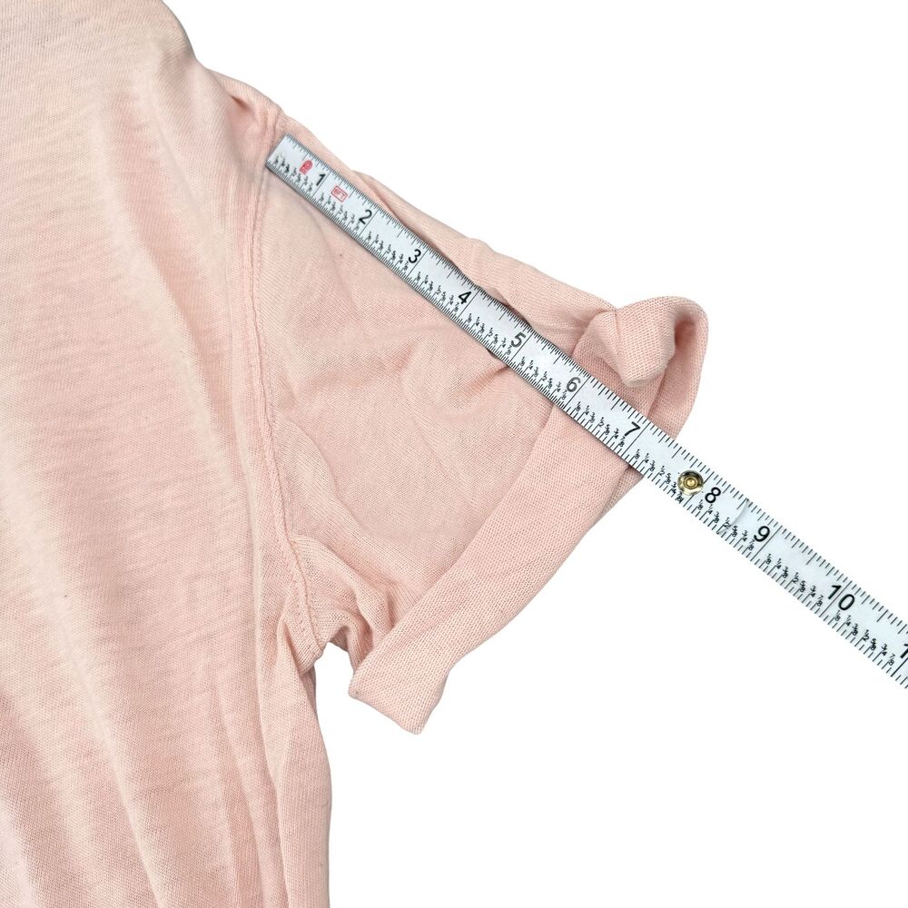 Free People We the Free Cassidy Top Large Light Pink Tee Oversized Casual Boho - Picture 8 of 10